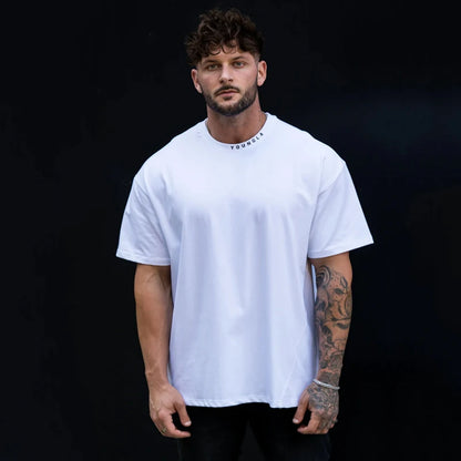 Men's "YOUNGLA" Collar Oversized T-Shirt