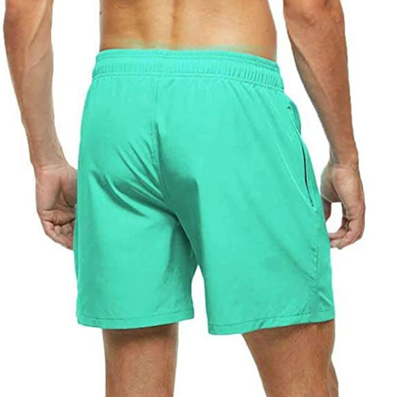 Men's Swim Trunks Summer Swimming Board Shorts Quick Dry Beach Shorts with Side Pockets and Mesh Lining Swimwear Bathing Suit