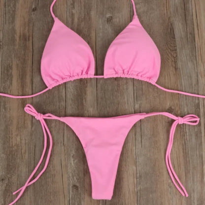 Women' 2-Piece Bikini Set w/ Push-Up Padded Bra