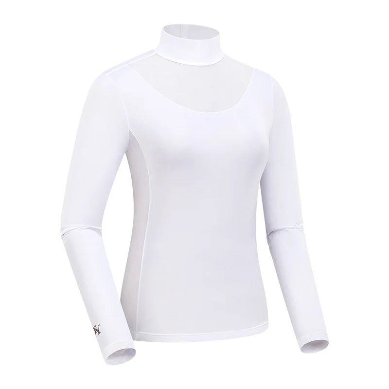 TTYGJ Golf Women's Summer Ice Silk Cool Sunscreen Bottom Shirt Golf Ball Clothing Long sleeved T-shirt Top Women's