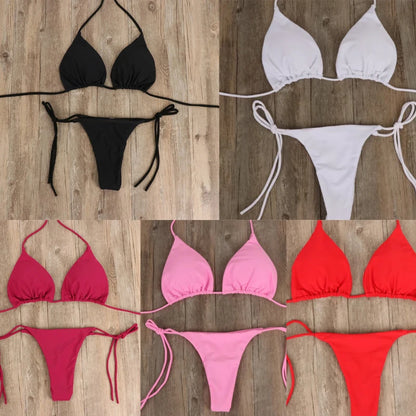 Women' 2-Piece Bikini Set w/ Push-Up Padded Bra