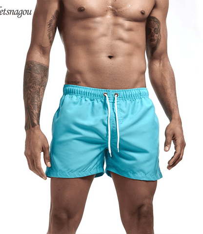 Men's Quick Dry Swim Shorts w/ Drawstring and Pockets